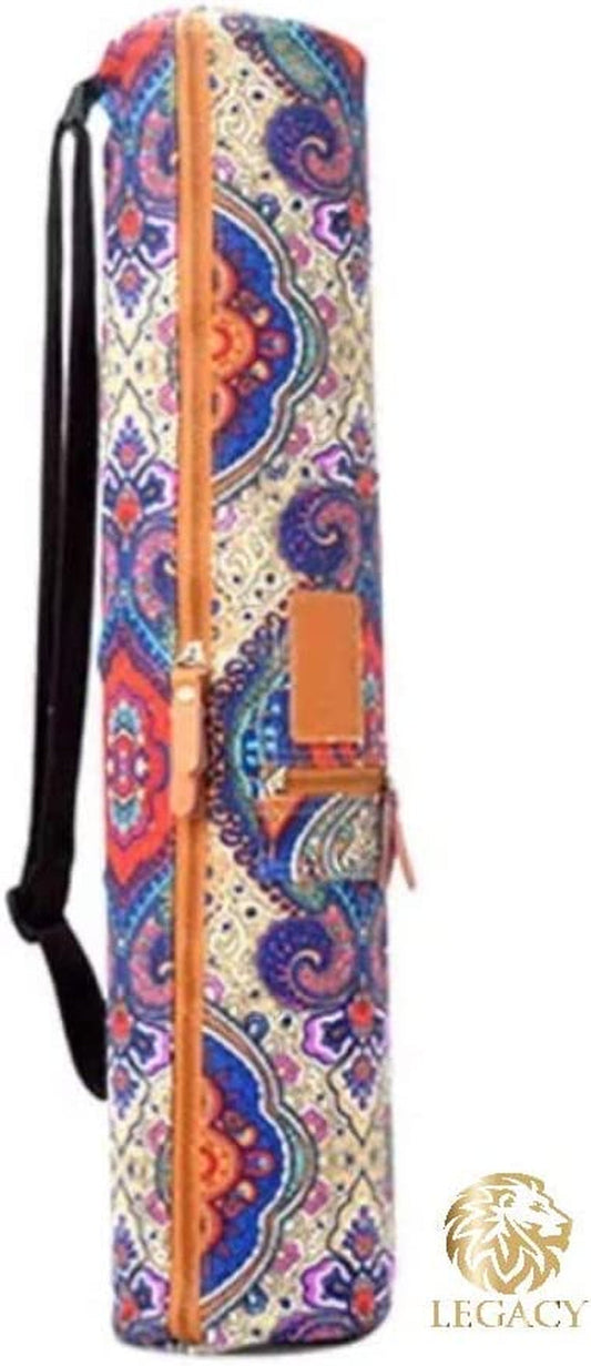Legacy Yoga Mat Bag,Full-Zip Exercise Yoga Mat Carry Bag for Women and Men - Double Storage Pocket,Easy Access Zipper, Adjustable Shoulder Strap and Handle,Fits Most Mats