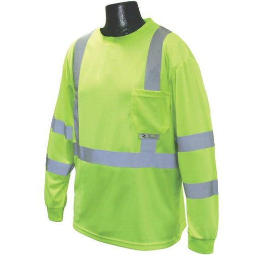 Radians ST21-3PGS-L Class 3 T-shirt Moisture Wicking, Green, Large