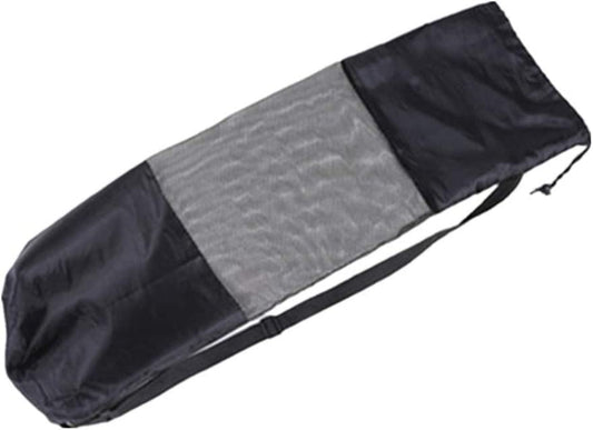 Yjydadas Yoga Mat Bag Portable Mesh Bag Yoga Mat Bag Nylon Carrier Washable Adjustable Strap Carry (Black)