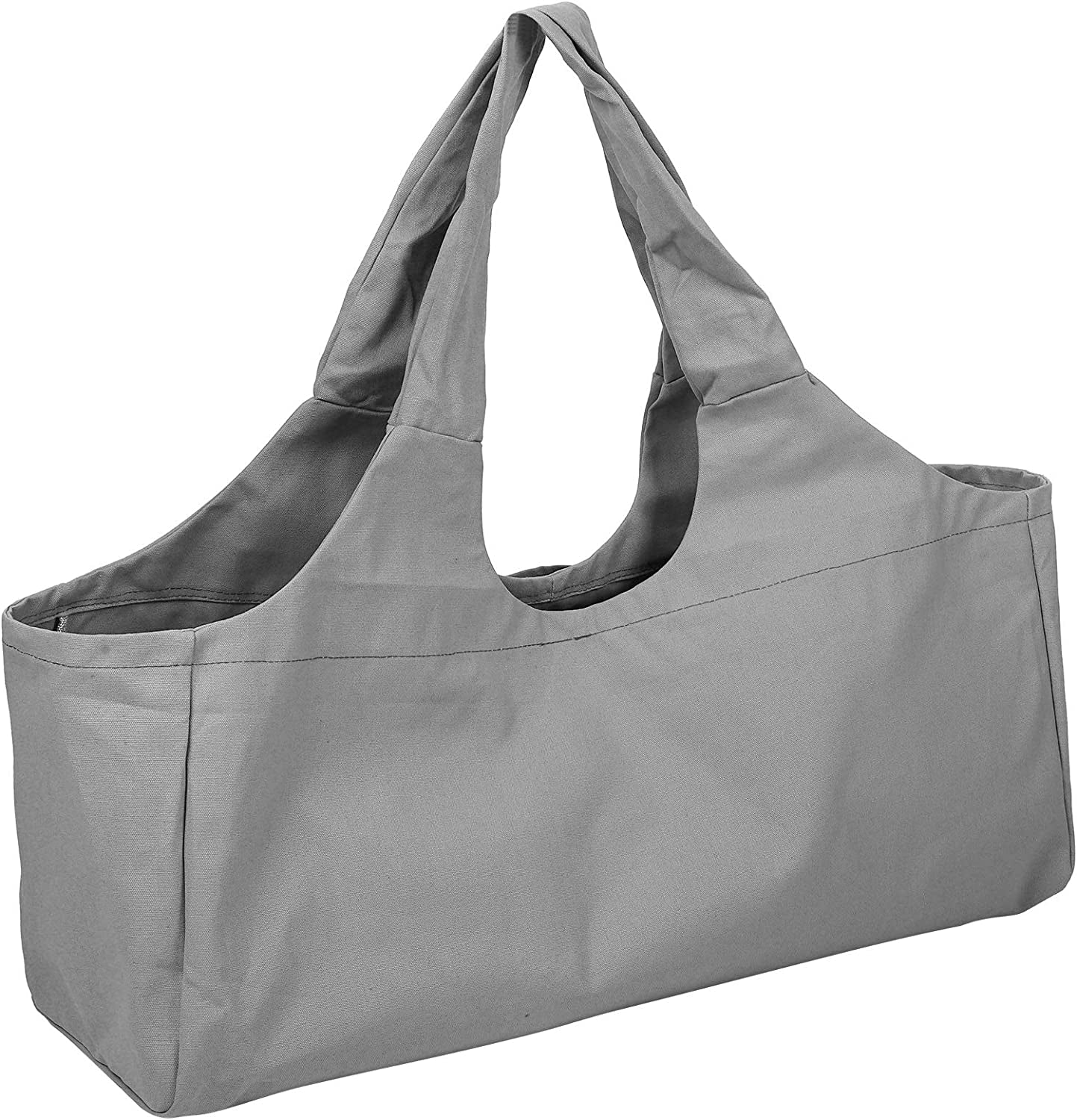 Lairun Yoga Mat Bag Large Capacity Yoga Bags and Carriers for Women with Side Pocket Canvas Light Durable Oversized Fits Mats Multipurpose Storage Bag for Diaper Bag Travel Bag