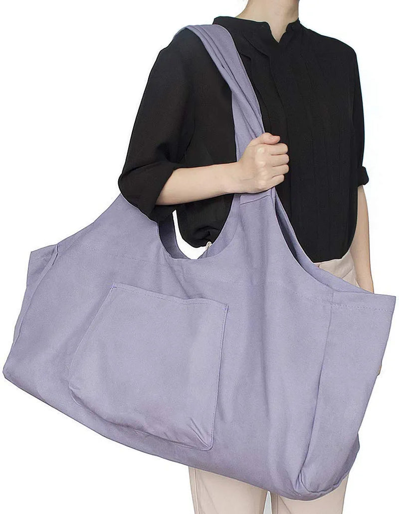Liizee Large Yoga Mat Bag Multi-Purpose Gym Bag Yoga Mat Tote Sling Carrier with Side Pocket Fits Most Size Mats