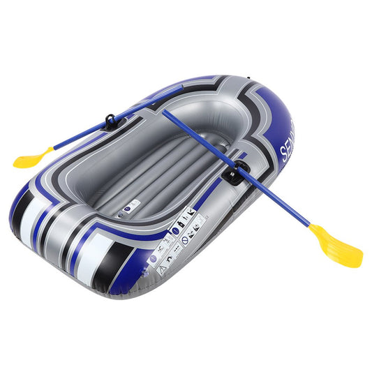 LAFGUR Inflatable Raft,Inflatable Boat Raft Kayak PVC Canoe Dinghy with Inflator Pump for Fishing 180X110Cm 90Kg Load,Kayak