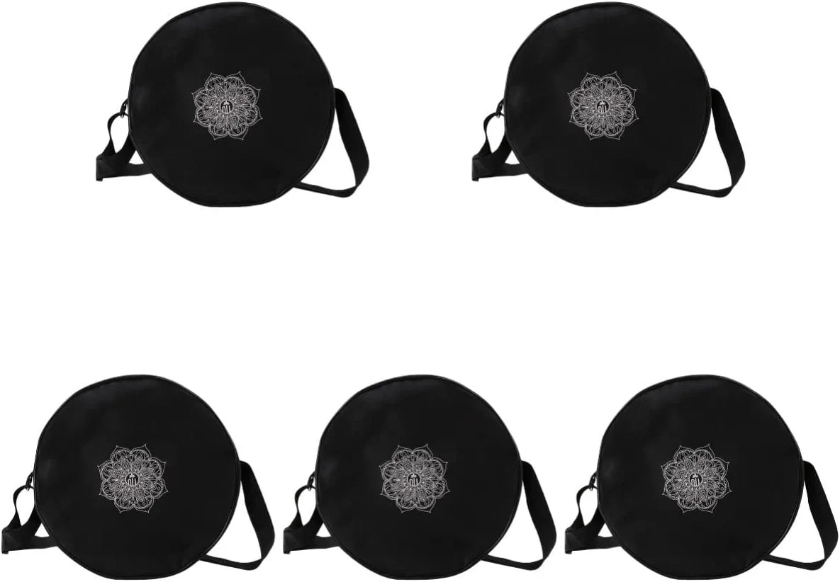 INOOMP 2Pcs Carrier Double Multipurpose Block Blocks Prop Starter Tote Back for Holder Strap Black Elegant Sports Large Storage Carrying Pattern Exercise Yoga Er Travel Capacity