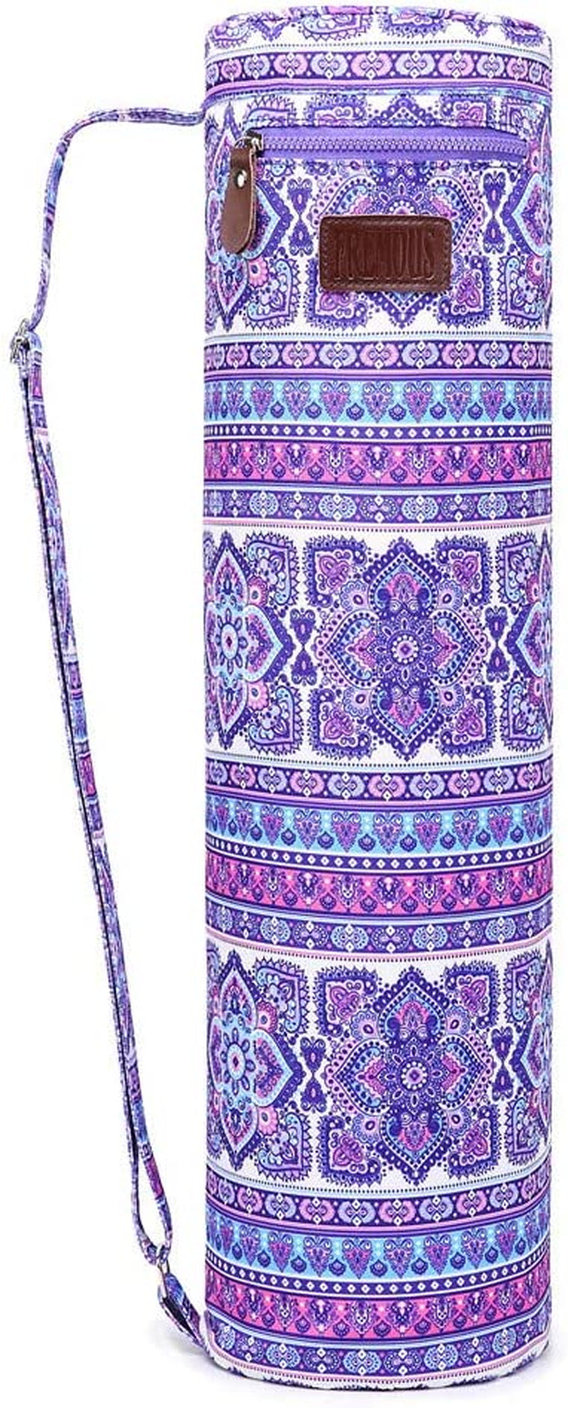 FREMOUS Yoga Mat Bag,Full-Zip Exercise Yoga Mat Carrier Bag - Double Storage Pocket ,Easy Access Zipper, Adjustable Shoulder Strap and Handle,Fits Most Mats