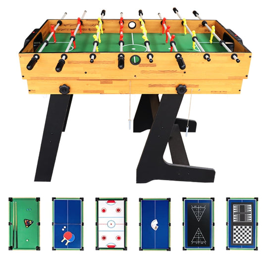 4ft 10-in-1 Combo Game Table Set for Home, Game Room, Friends Family, Hockey Foosball Pool Ping-Pong Chess Cards Checkers Bowling, Shuffleboard, Backgammon