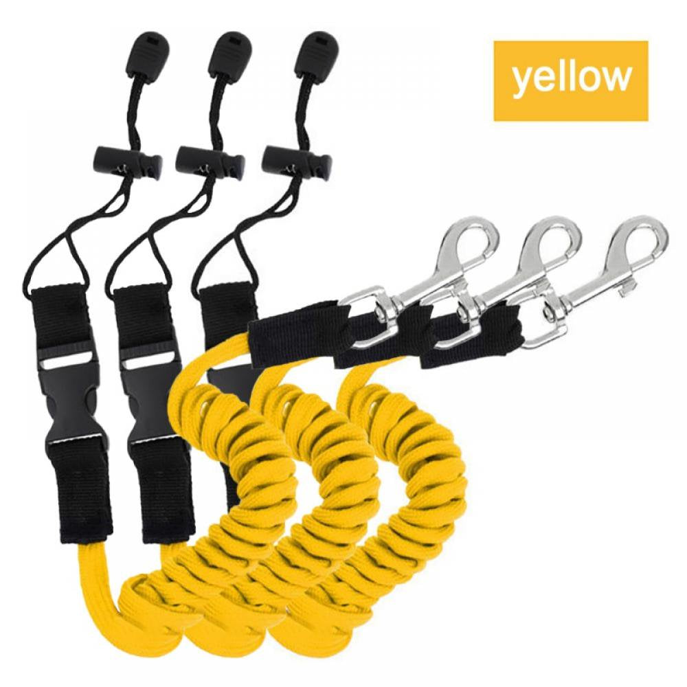 Kayak Paddle Leash 3 Pack Kayak Leash Kayak Accessories Stretchable Coiled Rod for Kayaking Fishing Boating Canoeing SUP Rafting