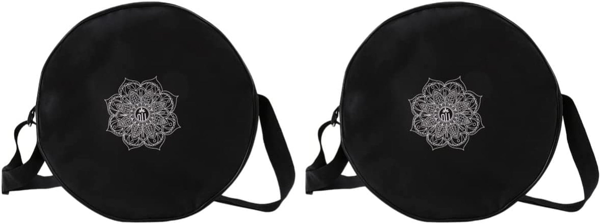 INOOMP 2Pcs Carrier Double Multipurpose Block Blocks Prop Starter Tote Back for Holder Strap Black Elegant Sports Large Storage Carrying Pattern Exercise Yoga Er Travel Capacity