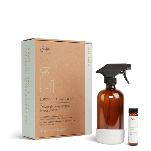 Saje Bathroom Cleaning Kit Tea Tree Plant Based Extract Bottle 16.9 fl.oz NEW