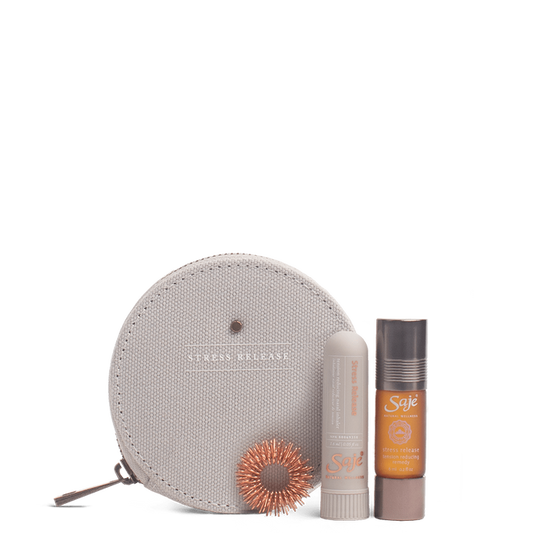 Saje STress Release Relaxation Kit Keep Calm Breathe Relieve Tension 3pcs NEW