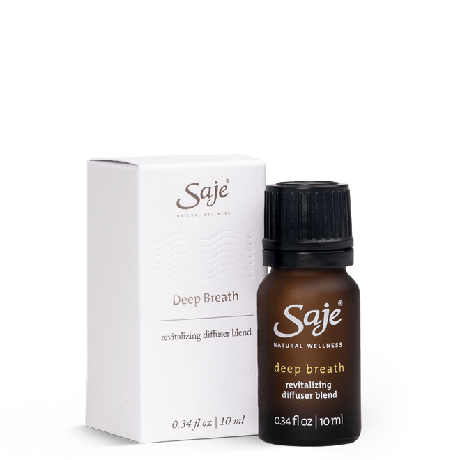 Saje Deep Breath Revitalizing Diffuser Blend Invigorating Calming 10ml NEW