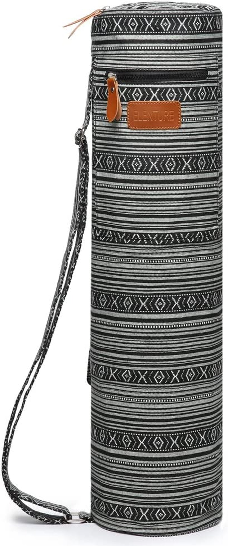 ELENTURE Yoga Mat Bag for 1/4-Inch 1/3-Inch Thick Exercise Yoga Mat, Exercise Yoga Mat Carrier Full-Zip Yoga Mat Carry Bag with Pockets and Adjustable Strap