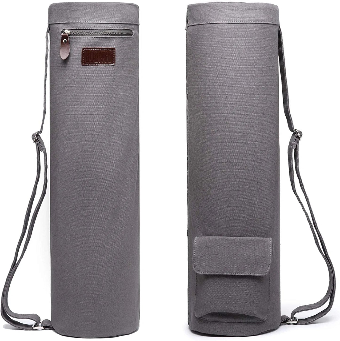 Boence Yoga Mat Bag, Full Zip Exercise Yoga Mat Sling Bag with Sturdy Canvas, Smooth Zippers, Adjustable Strap, Large Functional Storage Pockets - Fits Most Size Mats