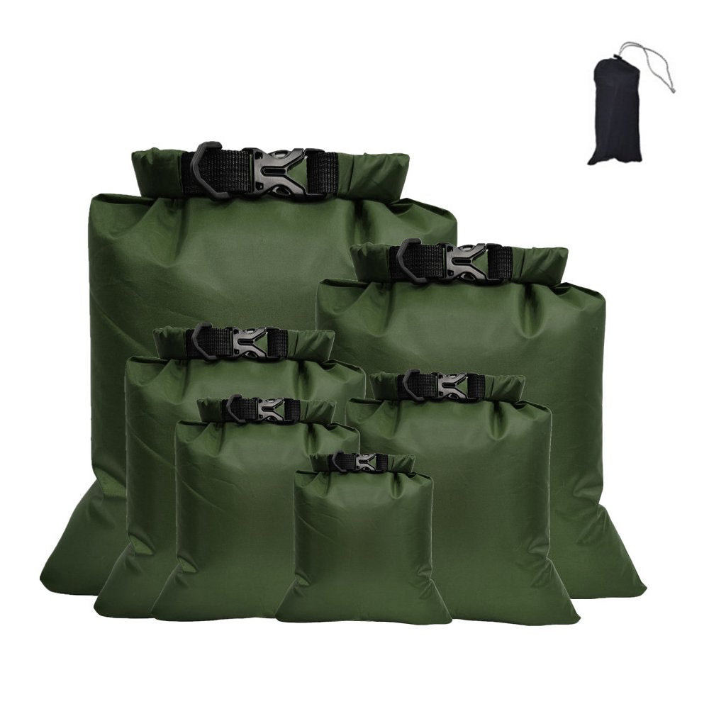 JTWEEN Waterproof Dry Sacks Lightweight Kayak Hiking Bag Storage Camping Dry Sacks Pouch Outdoor Rafting Floating Boating Camping Backpack