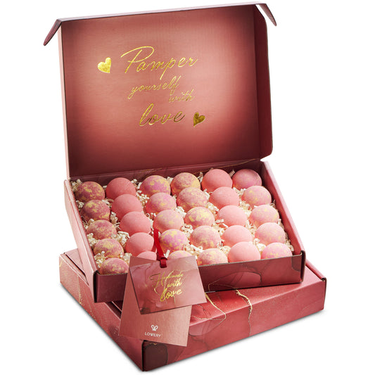 Handmade Bath Bomb Gift Set - 30Pc Bubble Bath Fizzies