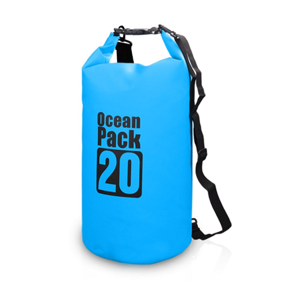 10L / 15L / 20L / 30L Outdoor Waterproof Dry Backpack Water Bag Roll Top Sack for Kayaking Rafting Boating River Trekking