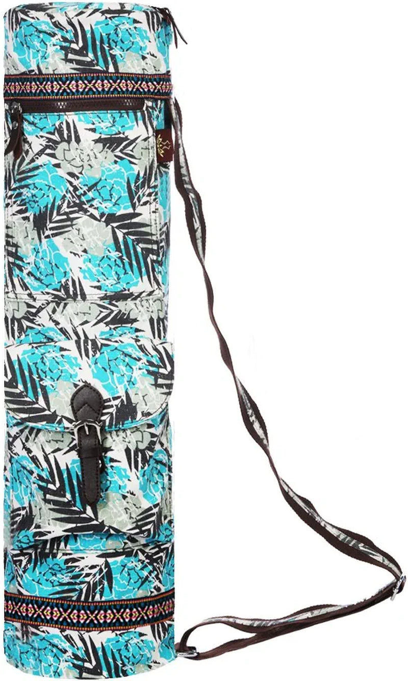 Heathyoga Yoga Mat Bag Full-Zip Exercise Yoga Mat Carry Bag - Multi-Functional Inner/Outer Storage Pockets & Adjustable Shoulder Strap - 28” X 7” Yoga Bag Fits Most Yoga Mat Sizes