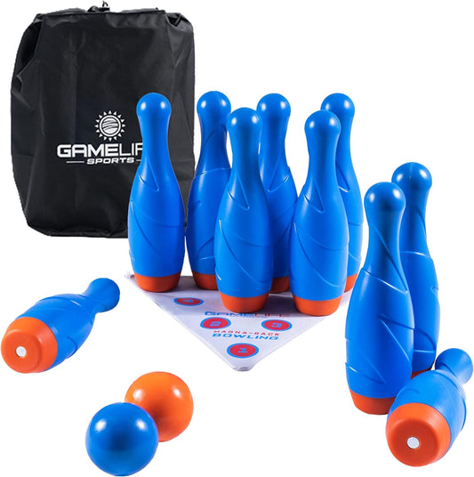 MagnaRack Bowling, Includes 10 Magnetic Bowling Pins, 2 Balls, Bowling Mat, Carry Bag, Great Toy Gift, Early Education, Indoor & Outdoor Games, Toddler, Child, Boys & Girls 6 and up