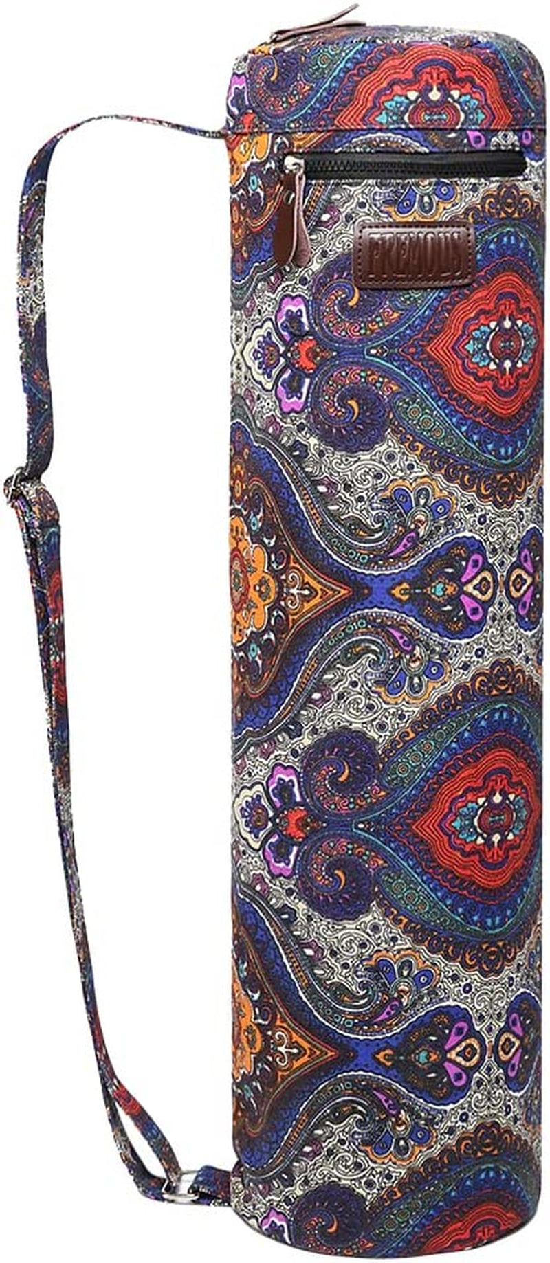FREMOUS Yoga Mat Bag,Full-Zip Exercise Yoga Mat Carrier Bag - Double Storage Pocket ,Easy Access Zipper, Adjustable Shoulder Strap and Handle,Fits Most Mats