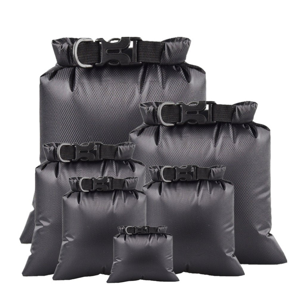 6 Pack Waterproof Dry Bag Lightweight Snorkeling Drifting Bag for Camping Boating Kayaking Rafting Drifting,Mc