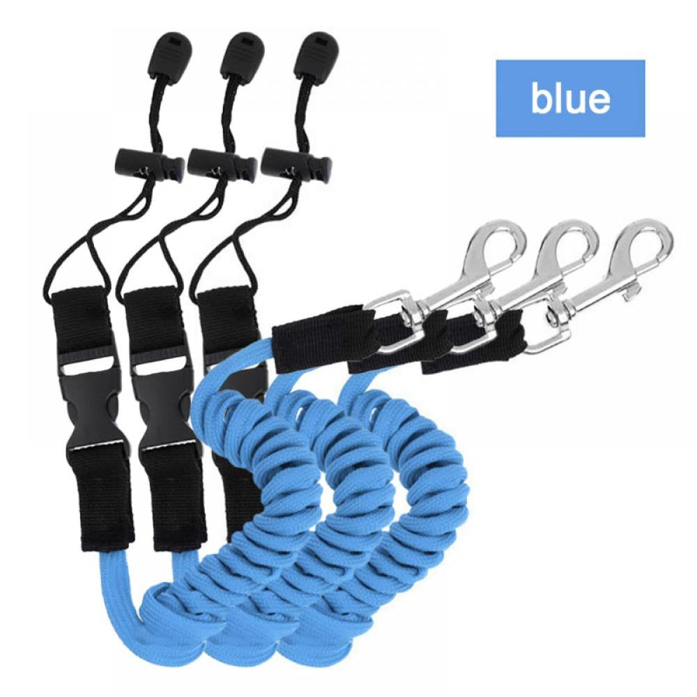 Kayak Paddle Leash 3 Pack Kayak Leash Kayak Accessories Stretchable Coiled Rod for Kayaking Fishing Boating Canoeing SUP Rafting
