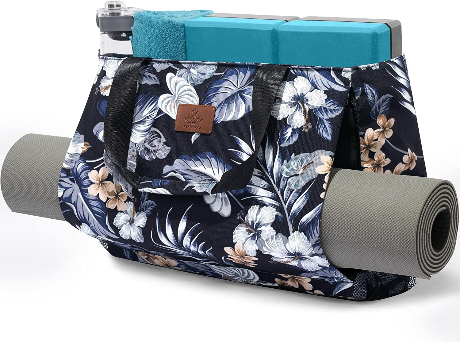 Heathyoga Yoga Mat Bag with Large Mat Carrier Pocket Gym Bag for Women Multi-Functional Yoga Bag Workout Bag for Women Yoga Mat Carrier Gym Tote Bag for Women