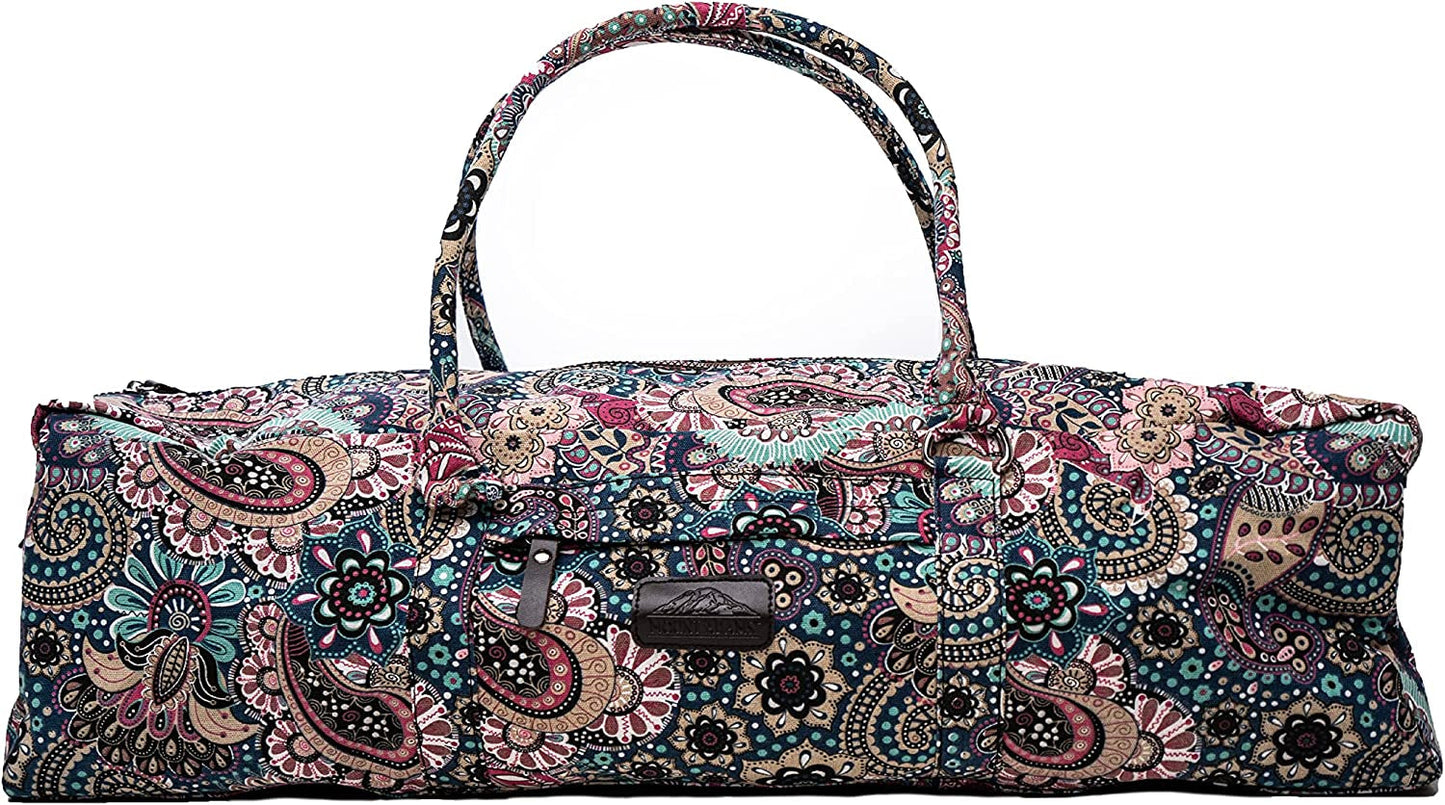 Mount Adams Yoga Mat Bag, 26" X 8" X 8", Fits Mats up to 74" X 26" X 6Mm, Yoga Bag for Exercise Mat, Straps, and Blocks, Gym Duffle Bag for Sports, Workout, and Fitness