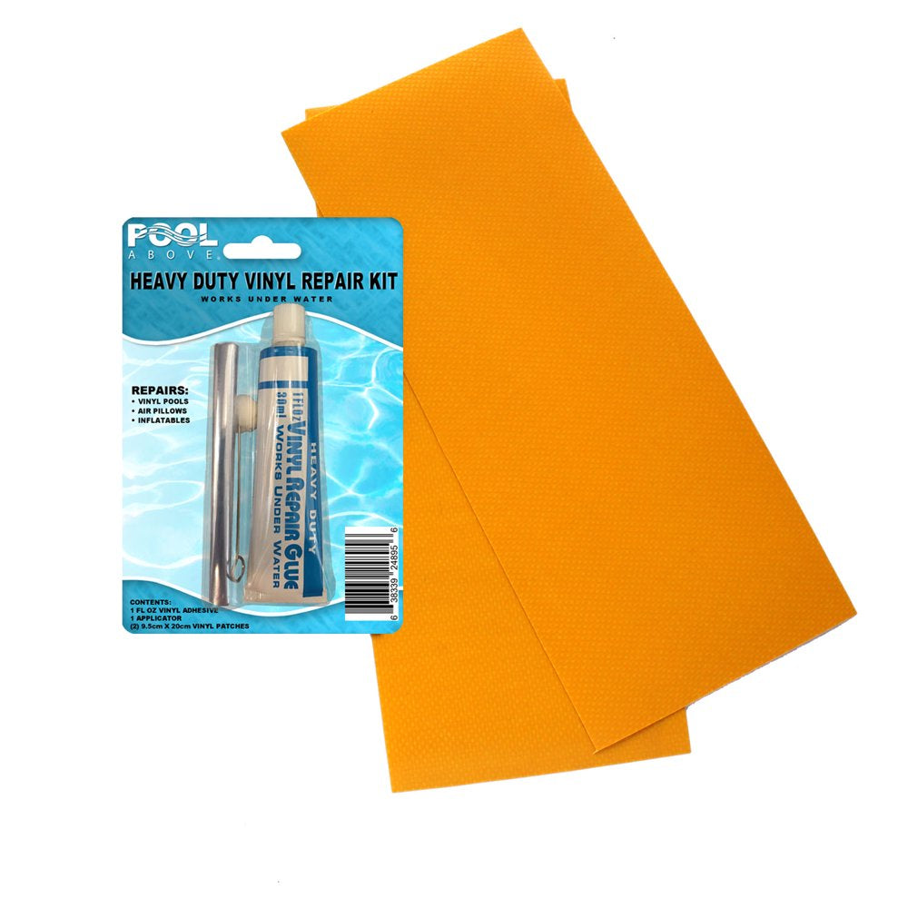 Pool above Heavy Duty Vinyl Repair Patch Kit for Inflatables Boat Raft Kayak Air Beds