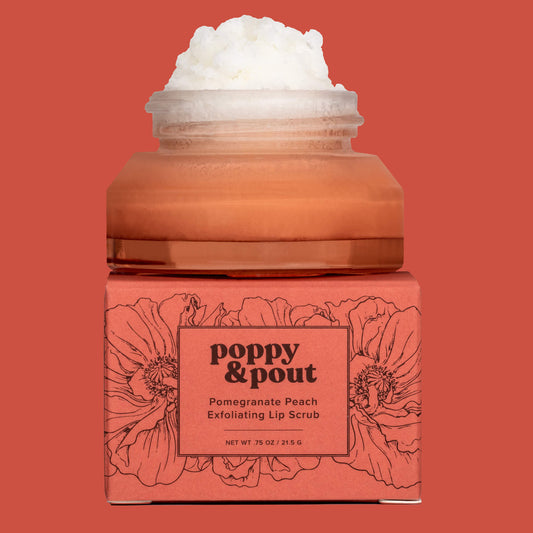 Poppy & Pout Lip Scrub - Pomegranate Peach