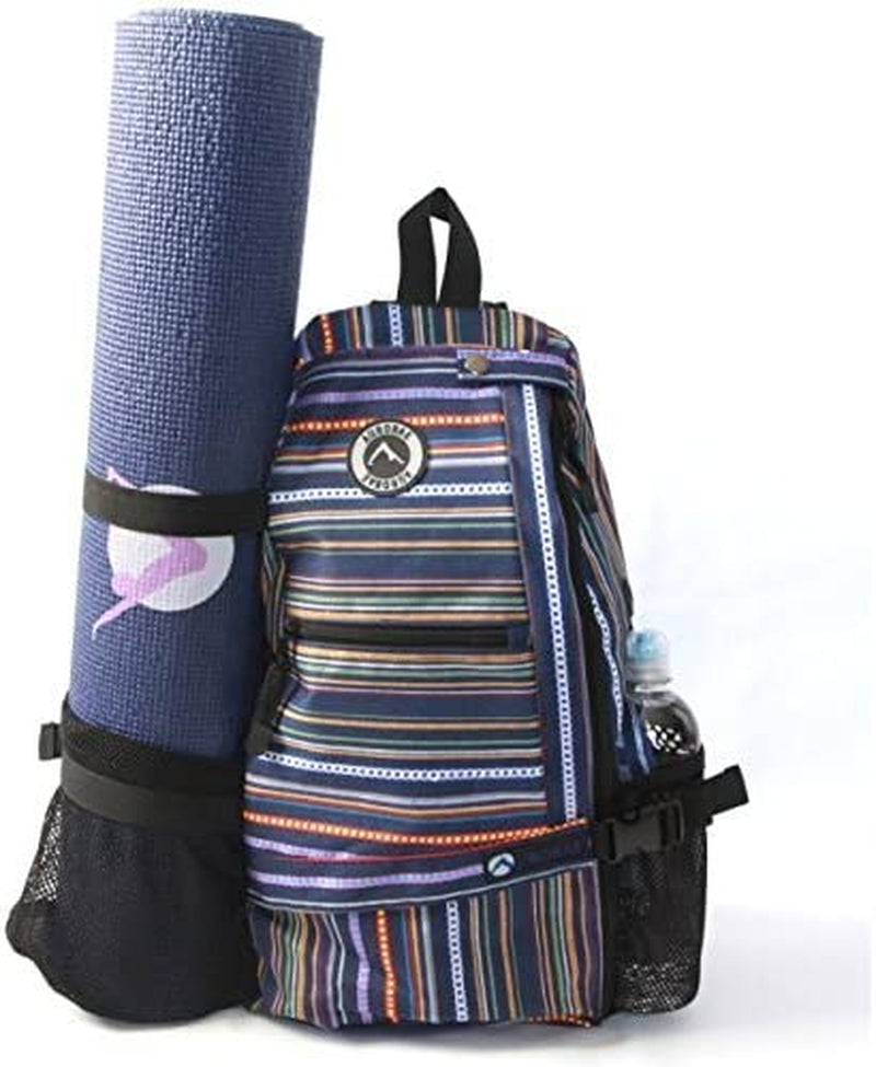 AURORAE Yoga Mat/Gym Cross-Body Travel Sling Back Pack. Mat Sold Separately.