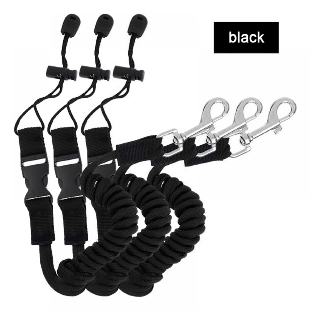 Kayak Paddle Leash 3 Pack Kayak Leash Kayak Accessories Stretchable Coiled Rod for Kayaking Fishing Boating Canoeing SUP Rafting