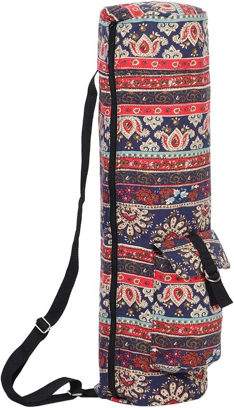 Kadimendium Yoga Bag, Washable Durable Adjustable Sturdy Yoga Mat Carrier for Other Essential for Gym for Keys