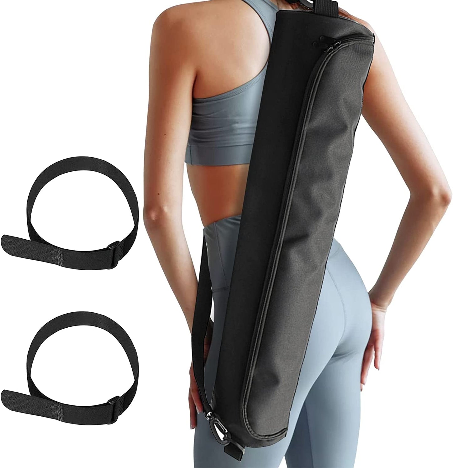 Yoga Mat Bag Large Yoga Mat Holder with Strap for 1/3-Inch 1/4-Inch Thick Yoga Mat Yoga Mat Carrier Case with 2 Loops