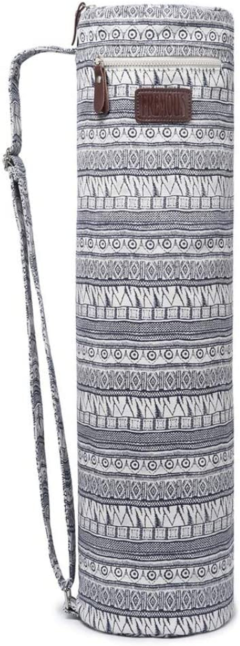 FREMOUS Yoga Mat Bag,Full-Zip Exercise Yoga Mat Carrier Bag - Double Storage Pocket ,Easy Access Zipper, Adjustable Shoulder Strap and Handle,Fits Most Mats