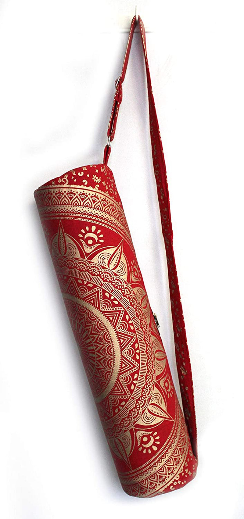 ICC Black Gold Mandala Full-Zip Exercise Yoga Mat Carry Bag Gym Beach Pilates Carrier Bags Hippie Mandala Indian Cotton Bag