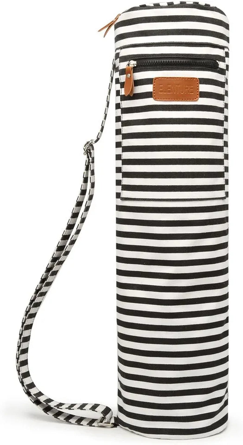 ELENTURE Yoga Mat Bag for 1/4-Inch 1/3-Inch Thick Exercise Yoga Mat, Exercise Yoga Mat Carrier Full-Zip Yoga Mat Carry Bag with Pockets and Adjustable Strap