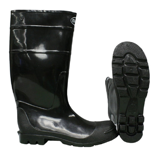 Boss 2KP200109 Knee Boots, Black, PVC Upper, 9 Inch