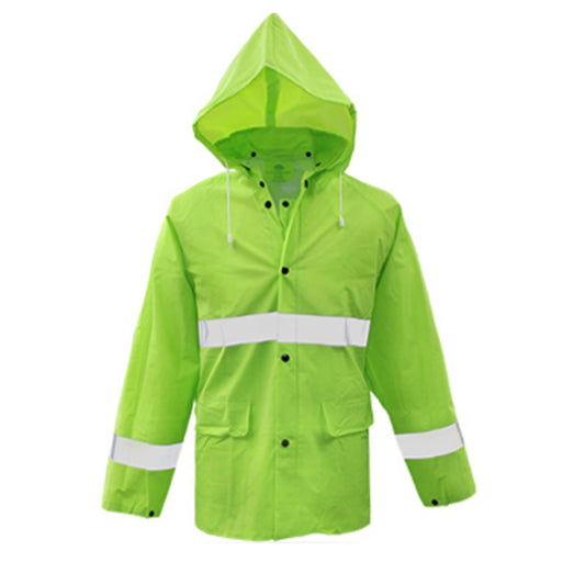 Boss 3PR0350NG High Visibility Lined PVC Rain Jacket, 3XL