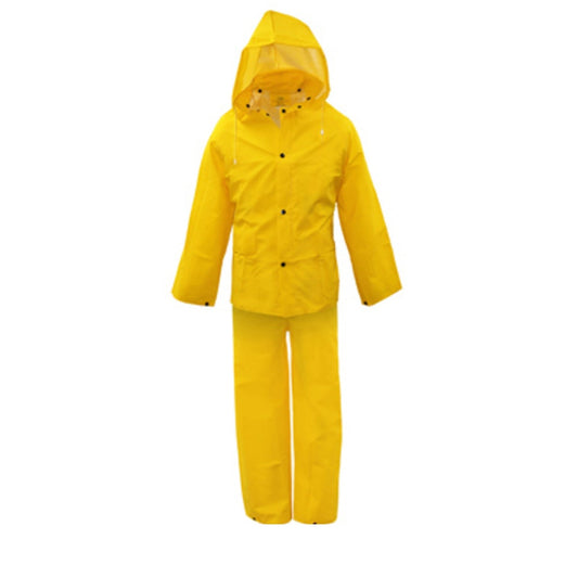 Boss 3PR0300YJ Lined Polyester PVC Rain Suit, 2XL, Yellow