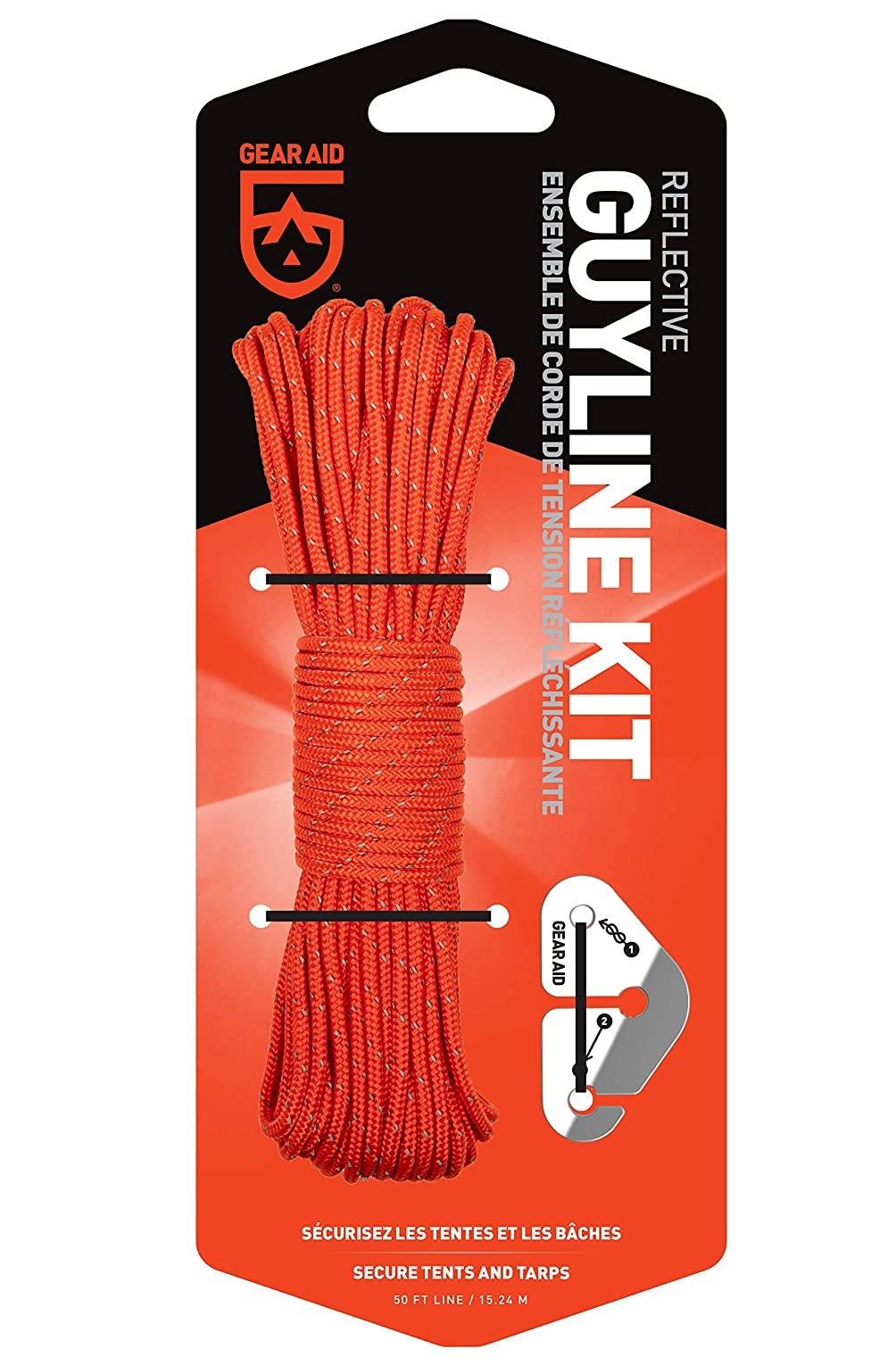 Gear Aid 80716 Reflective Guyline Kit, Orange