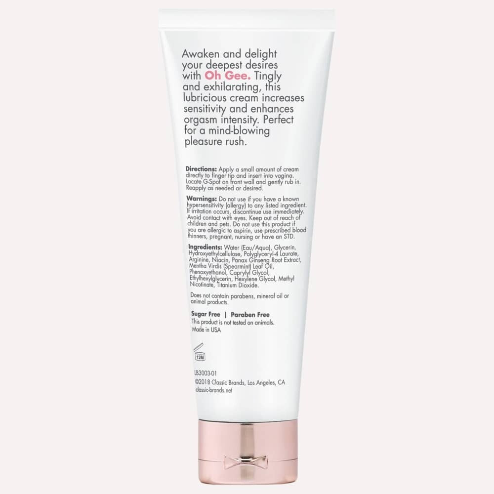 Cgc Oh Gee G-spot Stimulant Gel Au Naturel 1 Fl Oz Intimates Adult Boutique