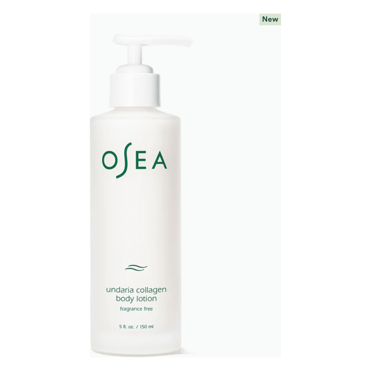 A bottle of osea undaria collagen body lotion with a pump dispenser.