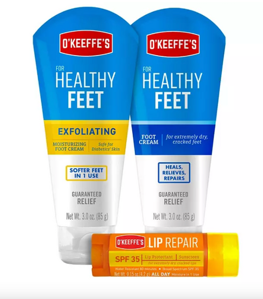 O'Keeffe's Healthy Feet and Lip Repair Variety Set