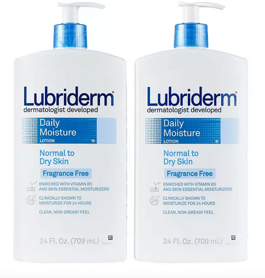 Lubriderm Daily Moisture Body Lotion, Fragrance-Free (24 fl. oz., 2 pk.)