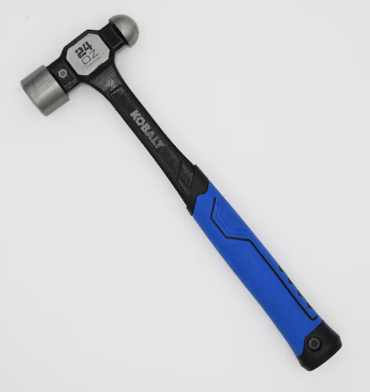 Kobalt 24-oz Smooth Face Steel Head Steel Ball Peen Hammer