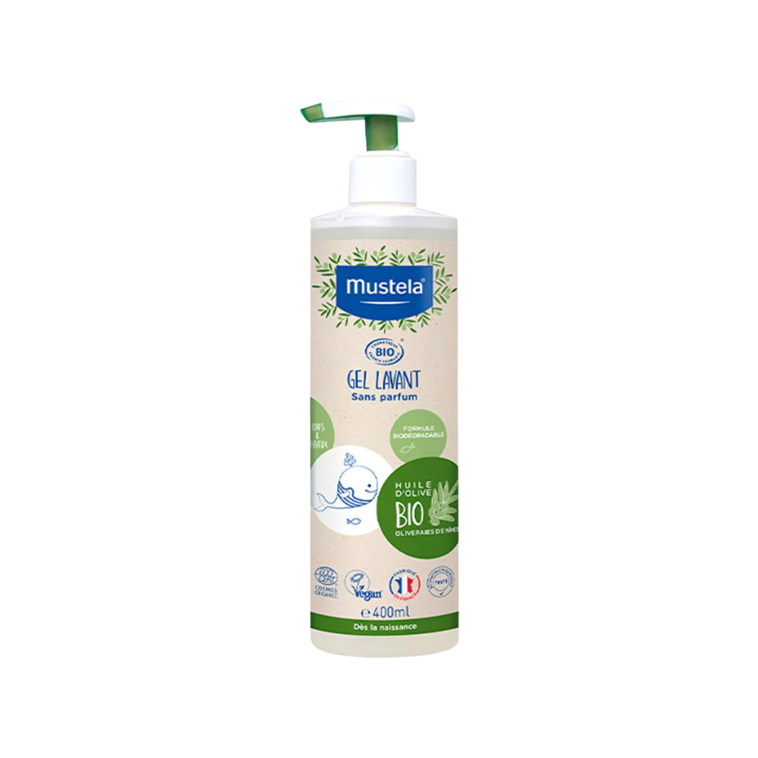 Mustela Certified Organic Cleansing Gel Body & Hair 400ml