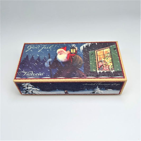 Victoria Swedish "God Jul!" Christmas Soap Gift Set 2pc 140g - Santa
