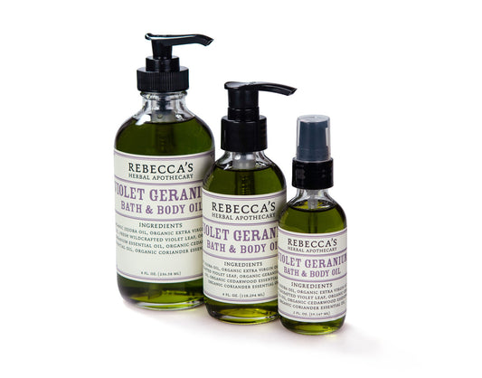 Violet Geranium Bath & Body Oil