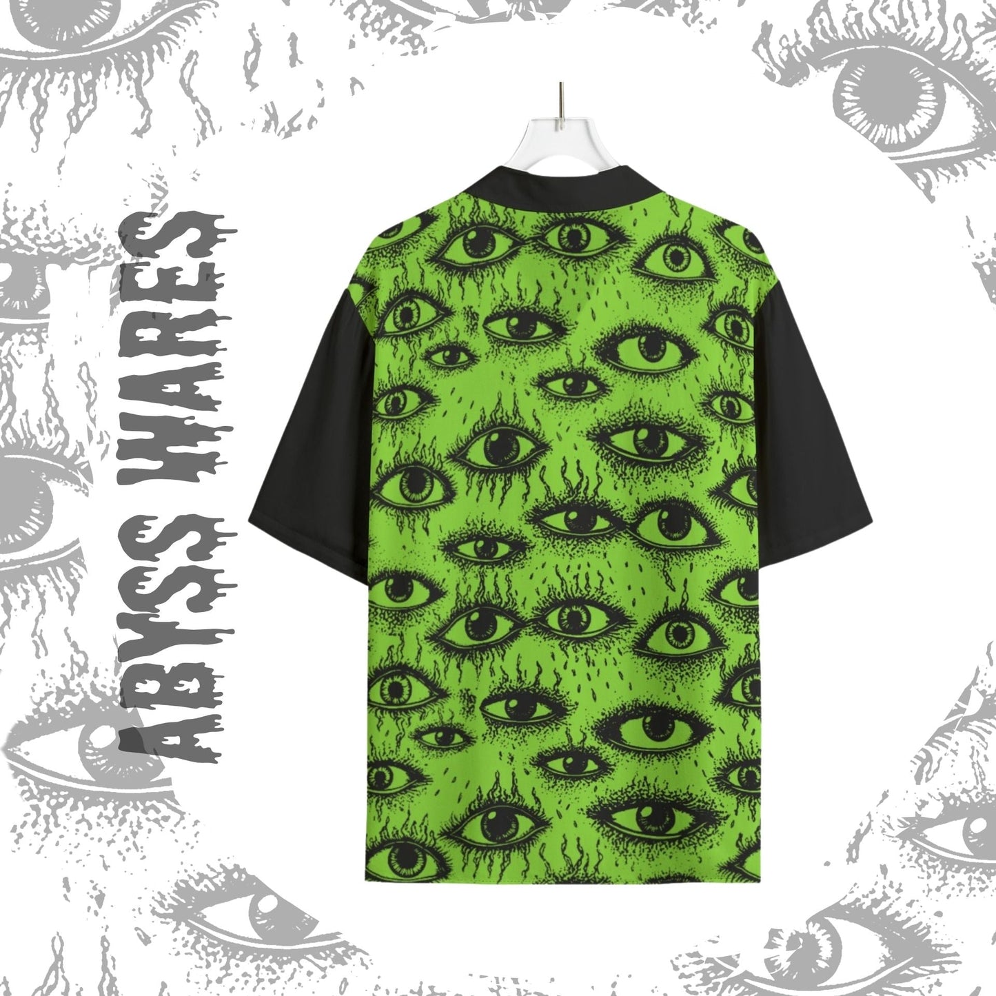 Weirdy Eye Bowling Shirt Acid Goth Weirdcore Eyeball Nonbinary Webcore Weird Stuff