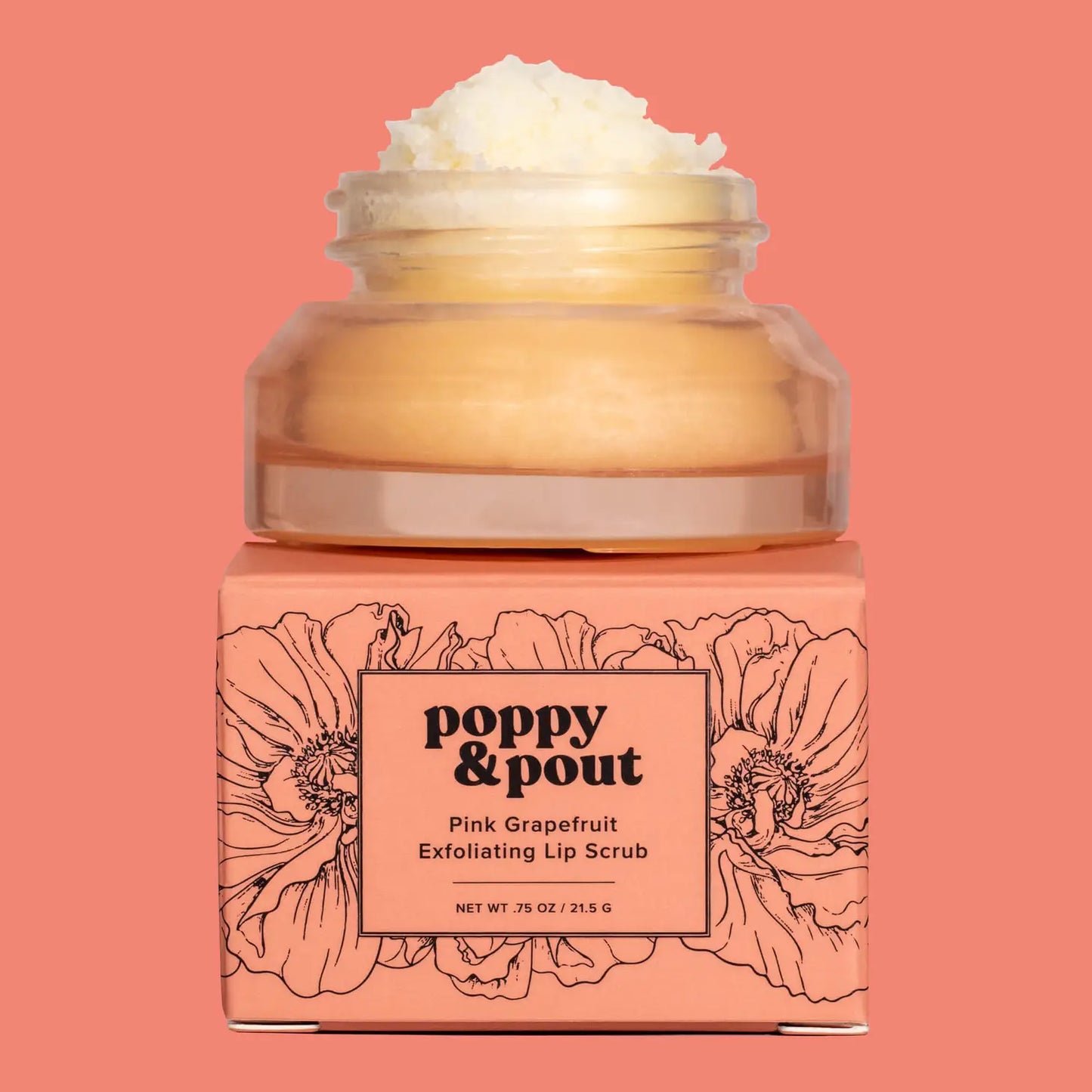 Poppy & Pout Lip Scrub - Pink Grapefruit