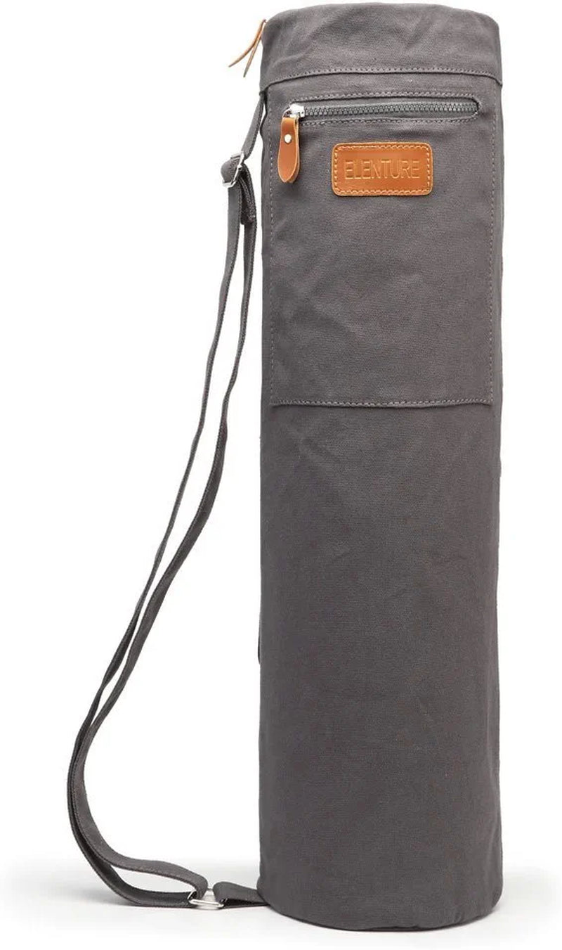 ELENTURE Yoga Mat Bag for 1/4-Inch 1/3-Inch Thick Exercise Yoga Mat, Exercise Yoga Mat Carrier Full-Zip Yoga Mat Carry Bag with Pockets and Adjustable Strap